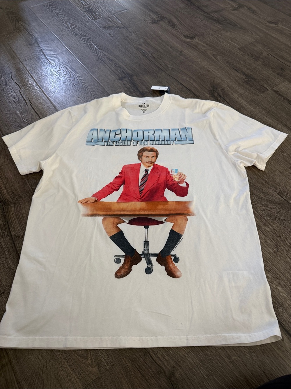 Anchorman -RON BURGUNDY tee shirt from Hollister XL